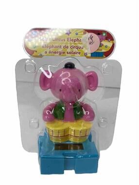 SOLAR POWERED Circus Elephant Drum   TOY SUN CATCHER NEW in package